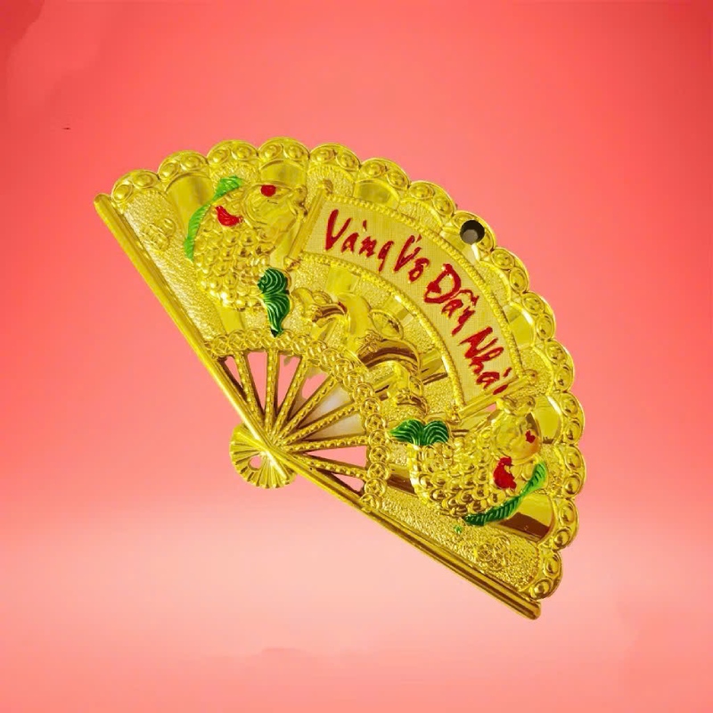 Quạt Vàng Treo Trang Trí 12cm 4