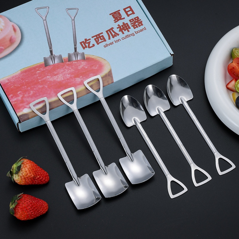 Set 6 Thìa Xúc Dưa Hấu Hình Cây Xẻng Độc Đáo 5