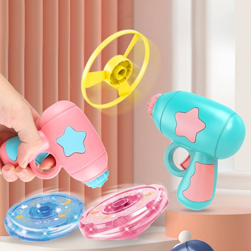 Súng Bắn Chong Chóng Kèm Con Quay Phát Sáng 4