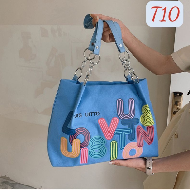 Túi Xách Love Đeo Vai Cỡ Lớn Họa Tiết In Chữ Màu Sắc 5