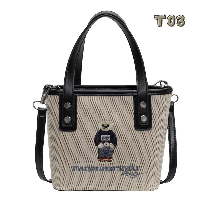 Túi Xách Vải Đeo Chéo Họa Tiết Gấu T03 - 4