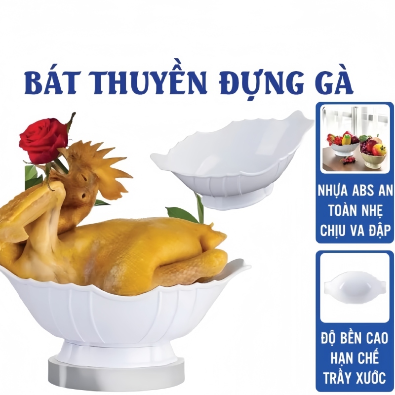Việt Nhật - Mã 6815: Bát Thuyền Đựng Gà Cúng 4