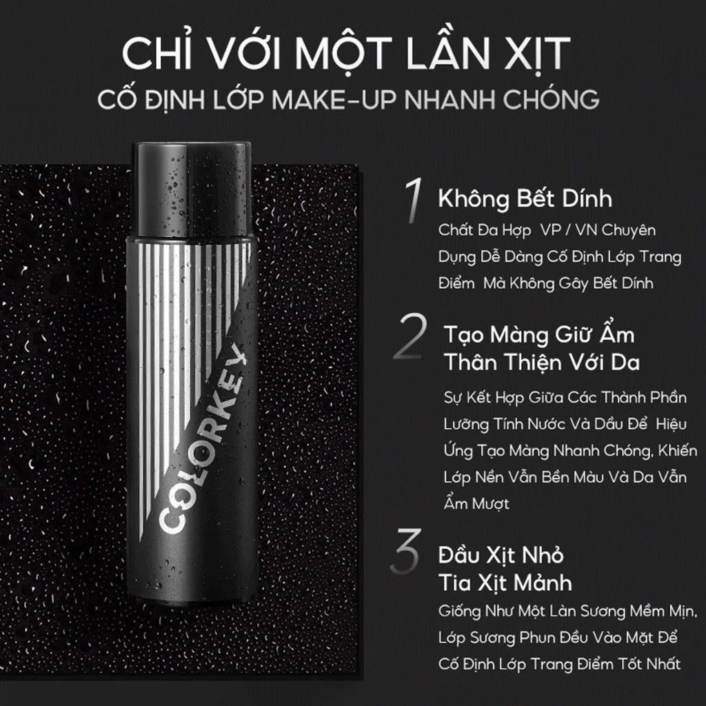Xịt Khóa Lớp Trang Điểm Colorkey Airy Soft Matte Makeup Setting Spray