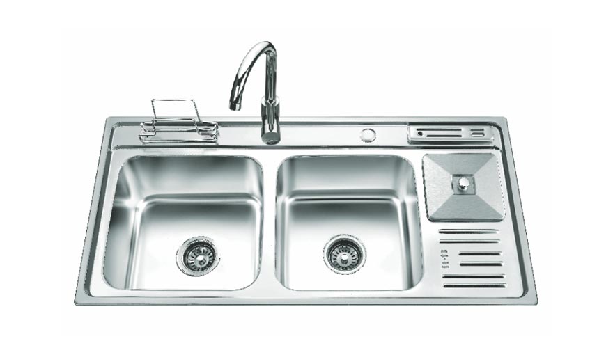 Chậu rửa bát có giỏ rác S10250
