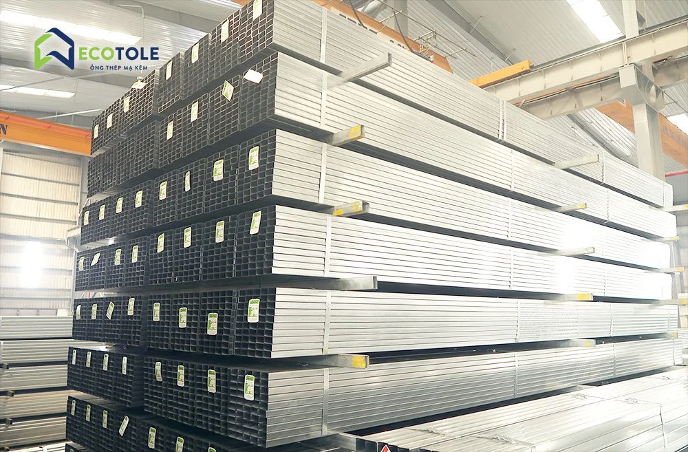 Thép hộp chữ nhật mạ kẽm Ecotole 50x100