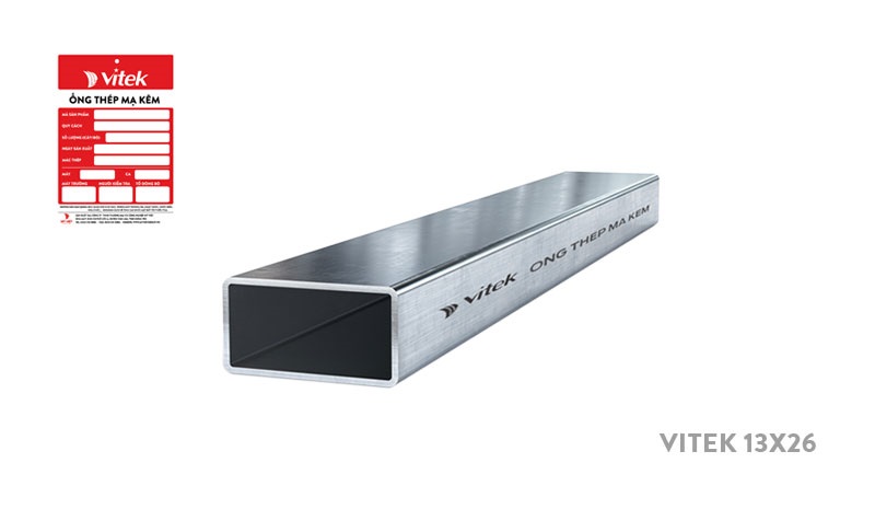 Thép hộp chữ nhật mạ kẽm Vitek 20x40