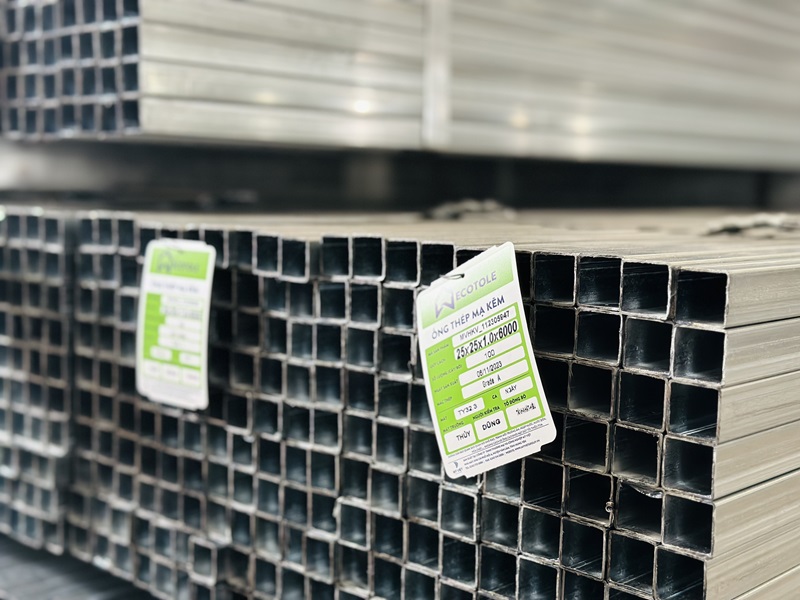 Thép hộp vuông mạ kẽm Ecotole 90x90