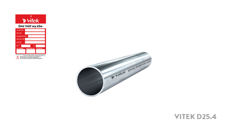 Thép ống mạ kẽm Vitek D25.4