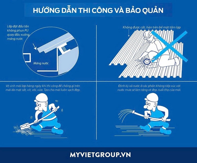 Tôn cách nhiệt Vitek 6 sóng 1.08m