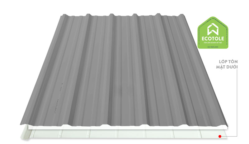 Tôn chống cháy Ecotole 6 sóng khổ 1.07m