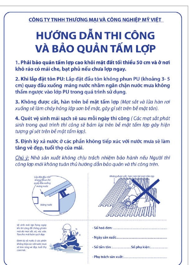 Tôn chống cháy Vitek 11 sóng khổ 1.08m