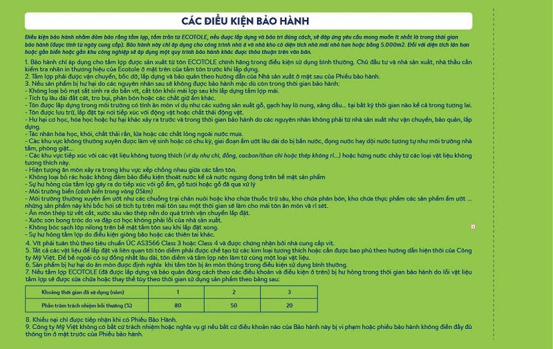 Tôn lạnh Ecotole sóng ngói khổ 1.1m