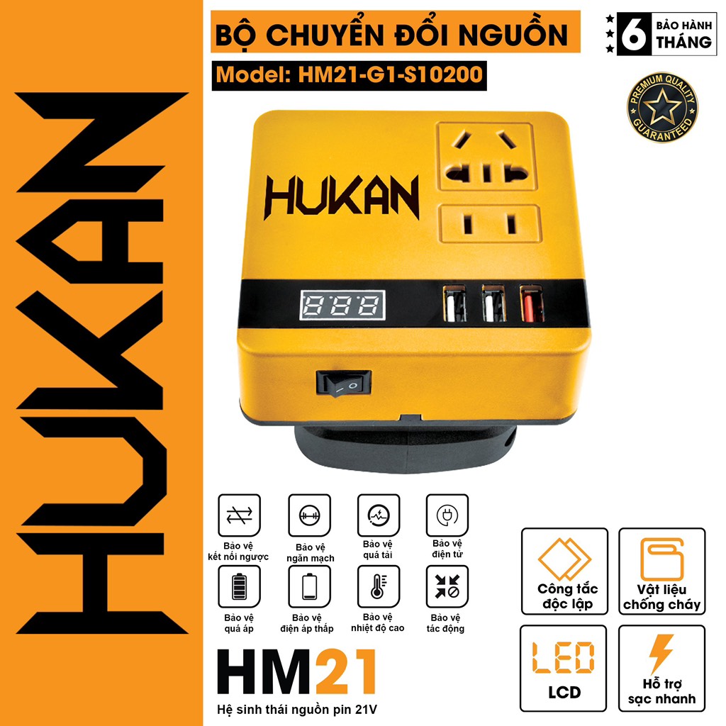 Đế chuyển đổi nguồn điện HM21-G1GSI0200 Từ 12V qua 220V dùng sạc điện thoại và thắp sáng