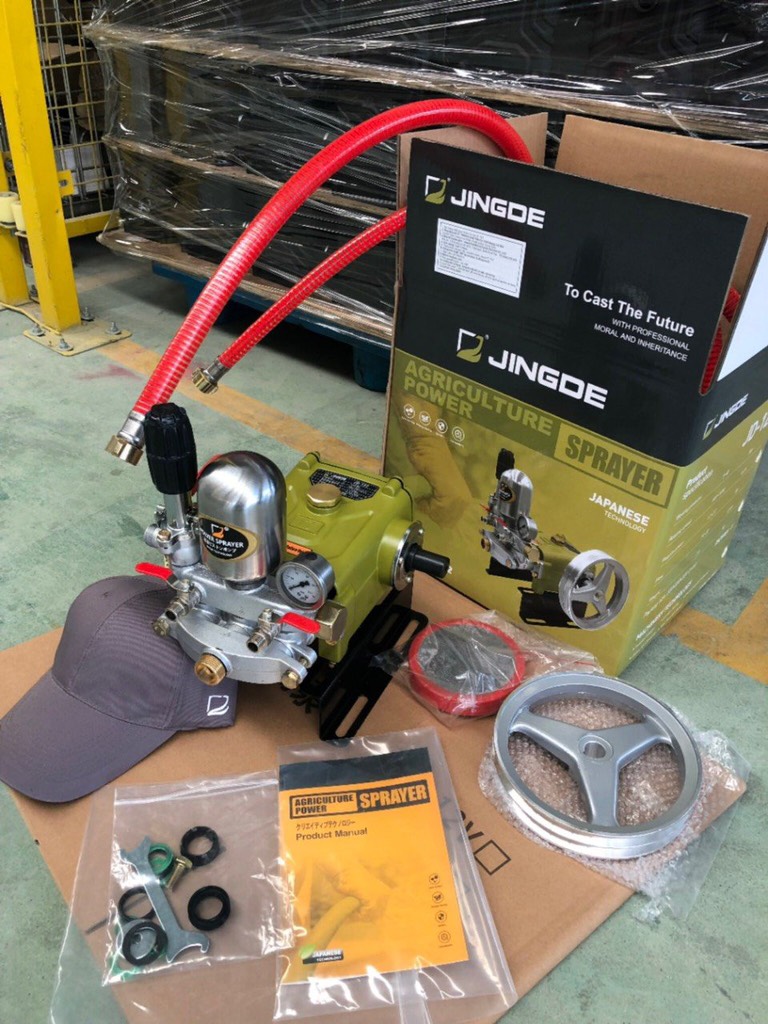 Đầu phun áp lực JINGDE JD122 Màu Đen - Công suất 1Hp - Pittong thép 22mm - Chuyên dùng trong nông nghiệp và xịt rửa xe