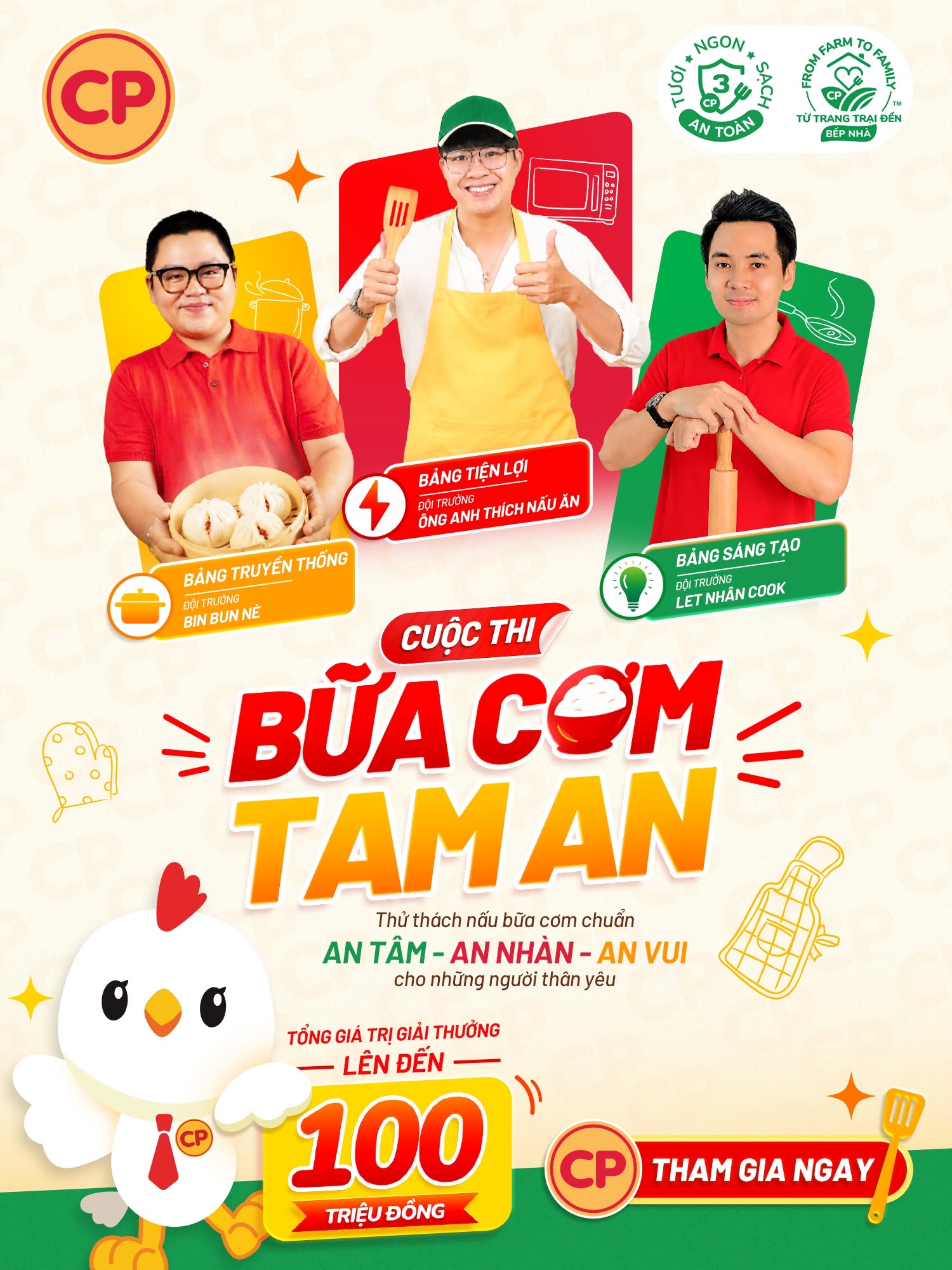 THỂ LỆ CHI TIẾT & GIẢI THƯỞNG CUỘC THI "BỮA CƠM TAM AN"
