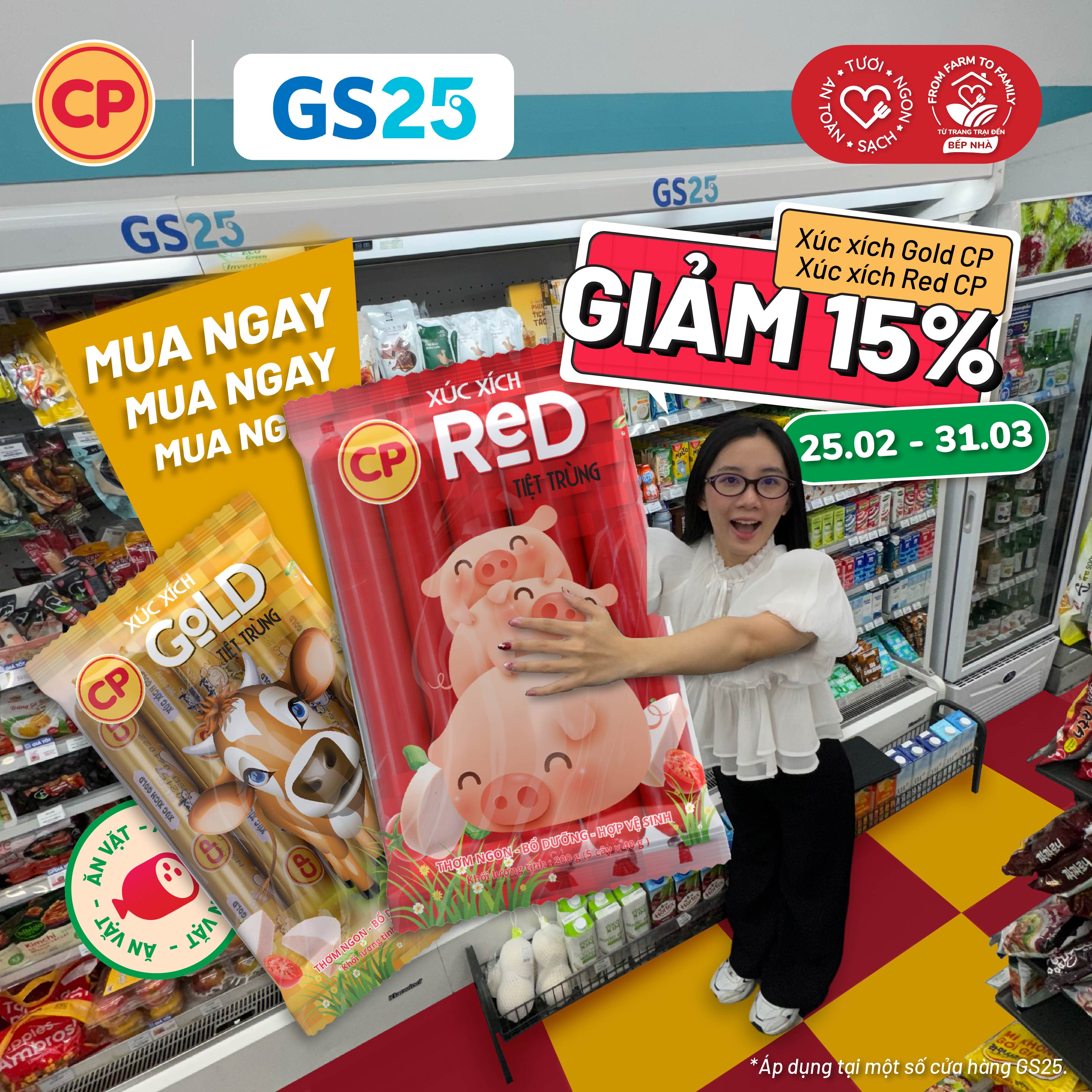 [CP x GS25] Xúc Xích CP Giảm 15% – Săn Deal Ngay!