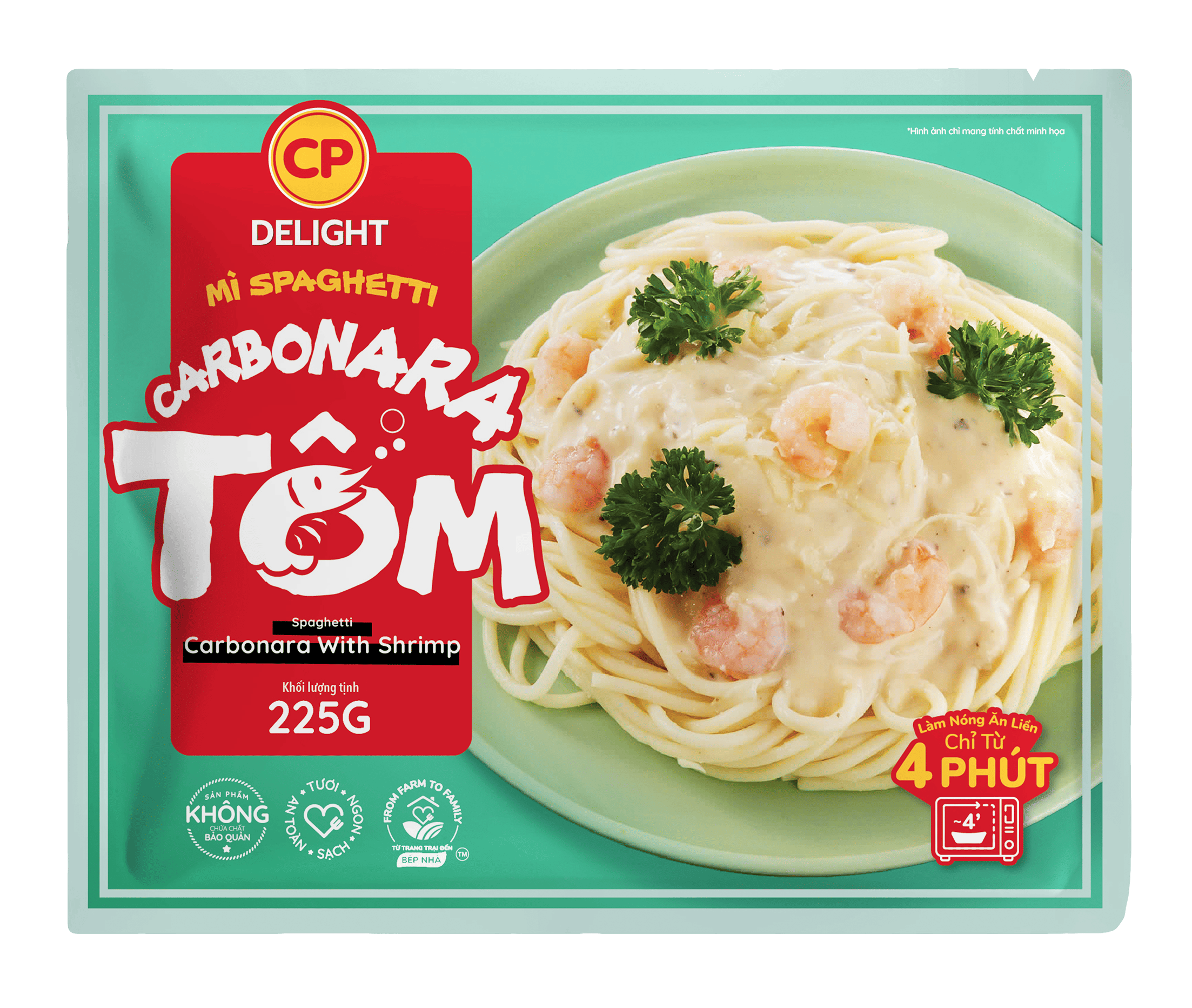 CP Delight Mì Spaghetti Carbonara Tôm