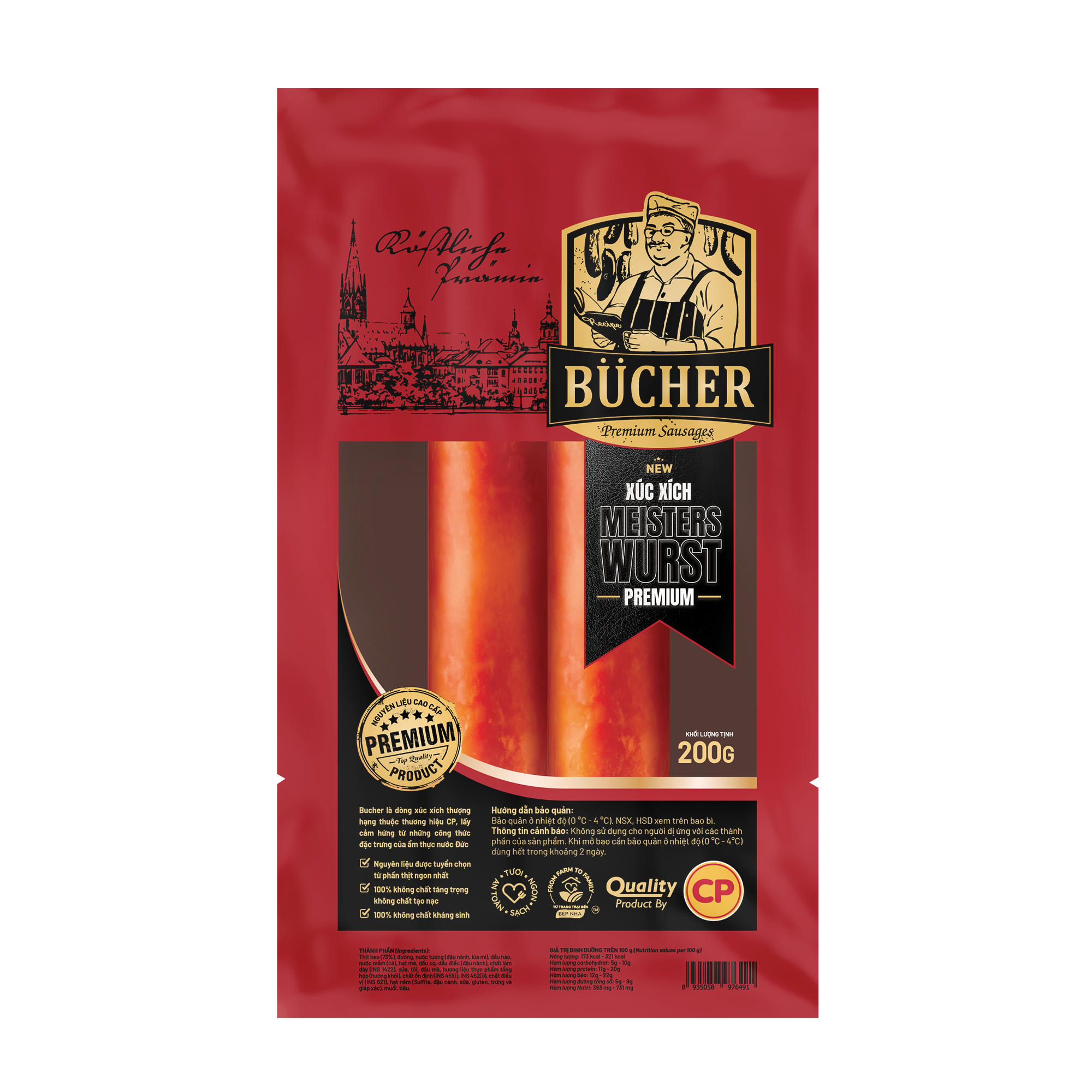 CP Bucher Xúc Xích Meisters Wurst Premium