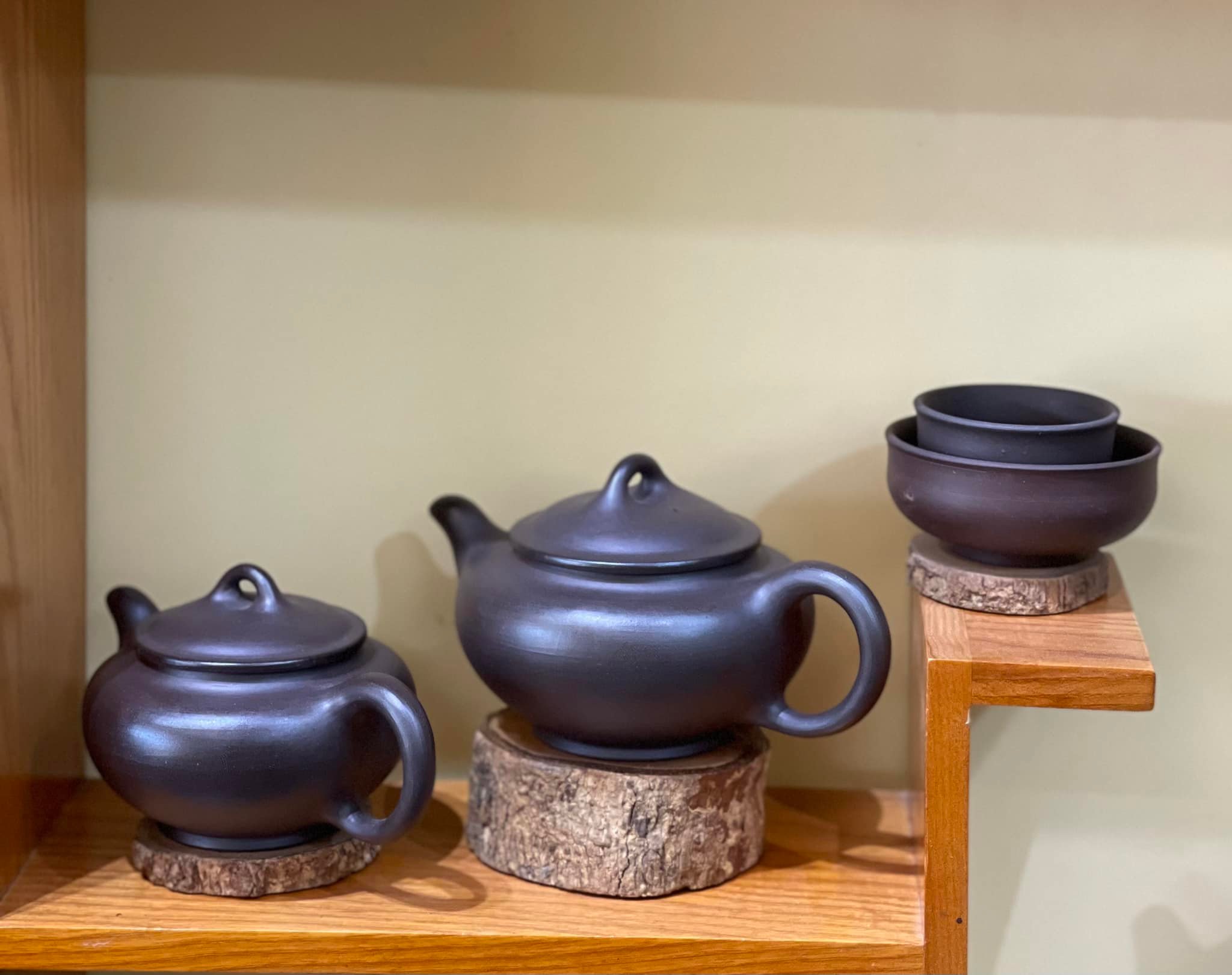 Ấm Chén Gốm Nhị Hà Bát Tràng Thiết Kế Trơn