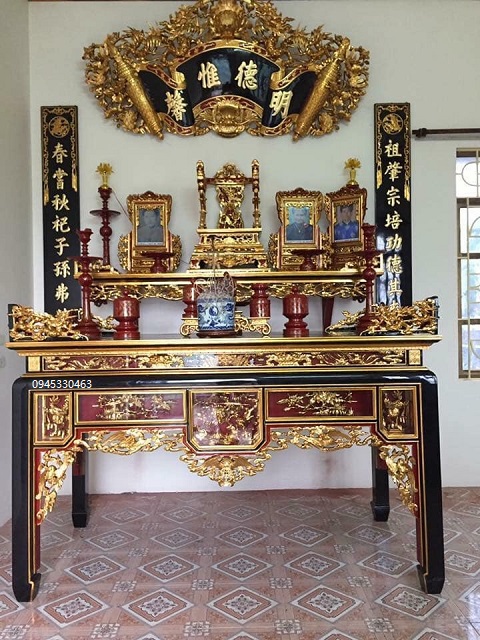 Bàn Thờ Gia Tiên Đẹp - Gốm Sứ Phúc Lộc Viên Minh