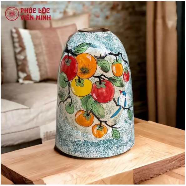 Bình Hoa Vẽ Tay Độc Bản Gốm Sứ Bát Tràng