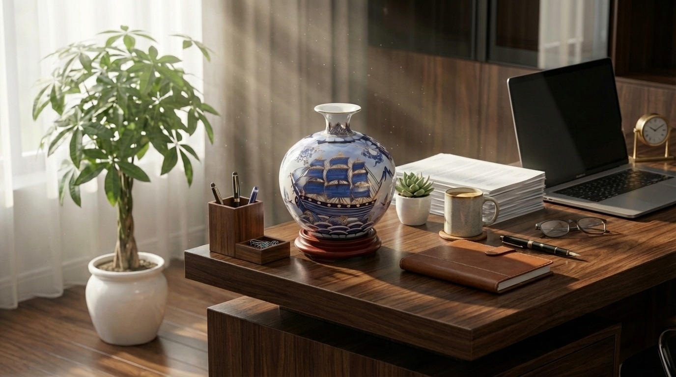 Cách đặt Bình Hút Lộc trong phòng làm việc