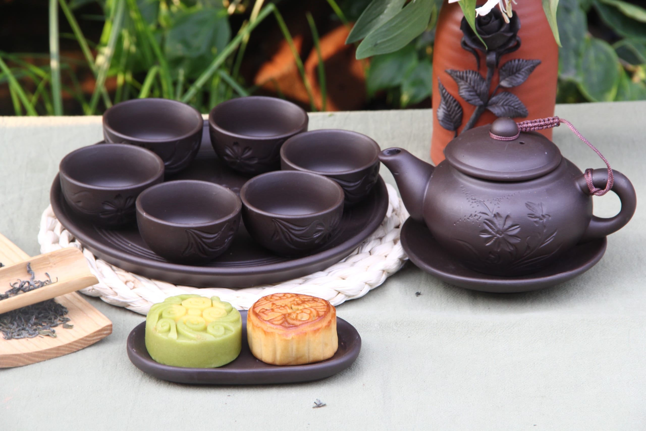 Bộ Ấm Chén Tử Sa Tâm Trà Bát Tràng Chính Hãng - Gốm Sứ Phúc Lộc Viên Minh