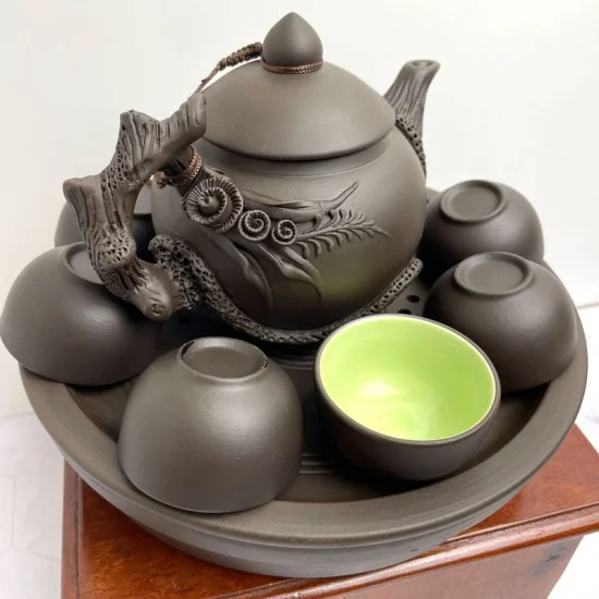 Bộ Ấm Đất Nung Bát Tràng - Gốm Sứ Phúc Lộc Viên Minh