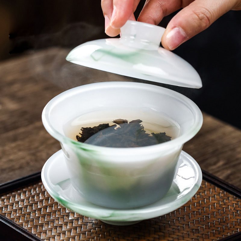 Chén Khải Pha Trà Ngọc - Gốm Sứ Bát Tràng