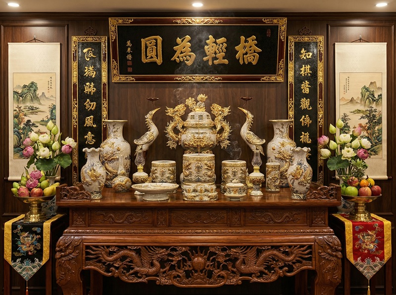 Đồ thờ gốm sứ Bát Tràng - biểu tượng sự vĩnh cửu