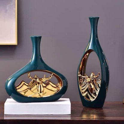 Lọ Hoa Gốm Sứ Decor Cao Cấp - Phúc Lộc Viên Minh