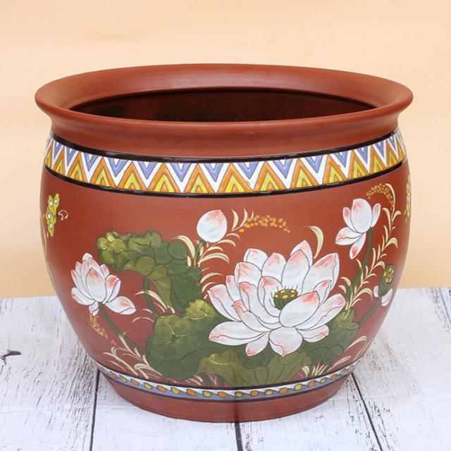 Lu Gốm Trồng Cây - Gốm Sứ Bát Tràng - Phúc Lộc Viên Minh