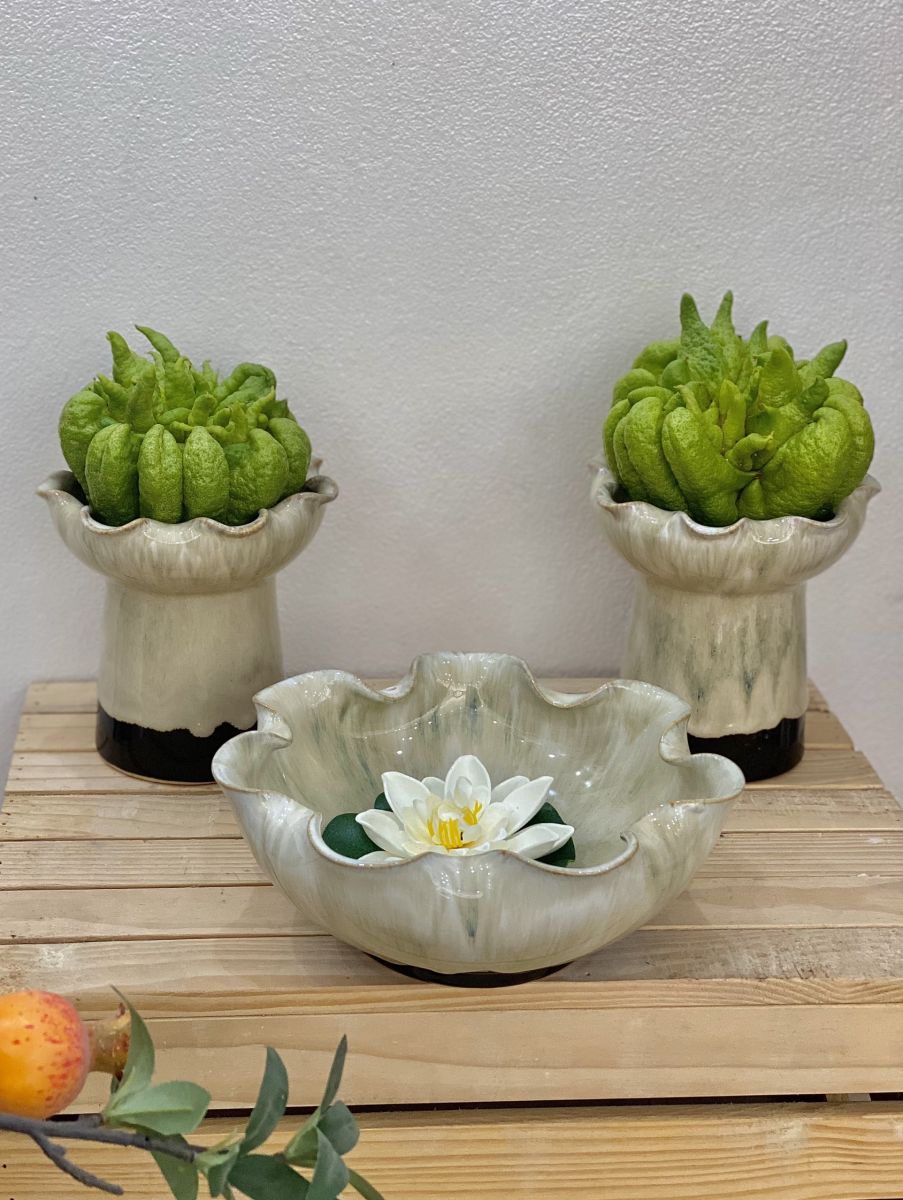 Ly Phật Thủ Men Hoả Biến - Gốm Sứ Bát Tràng Cao Cấp - Phúc Lộc Viên Minh