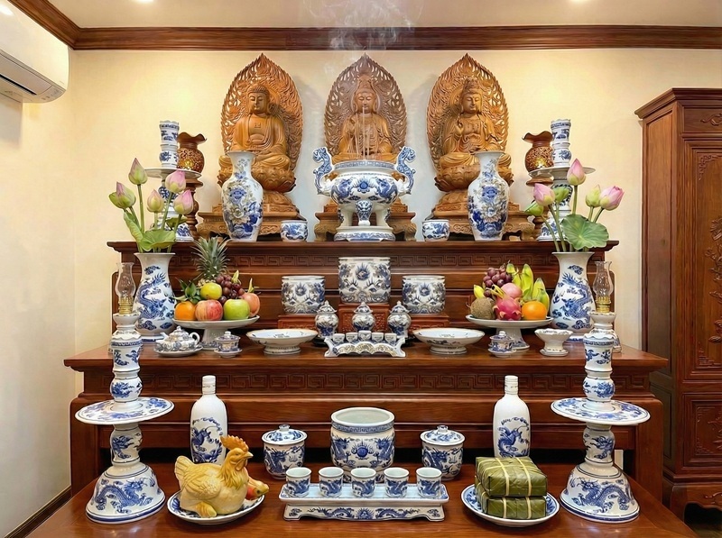 Nghệ thuật trang trí bộ đồ thờ