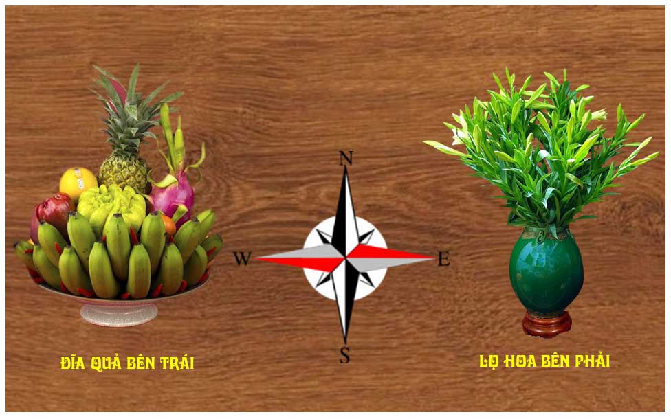 Những Lưu Ý Khi Sắp Xếp Lọ Hoa Và Mâm Ngũ Quả Theo Nguyên Tắc Đông Bình Tây - Gốm Sứ Bát Tràng
