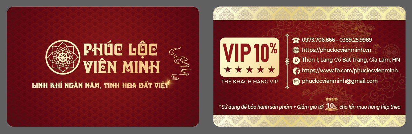 Thẻ Khách Hàng VIP - Gốm Sứ Phúc Lộc Viên Minh