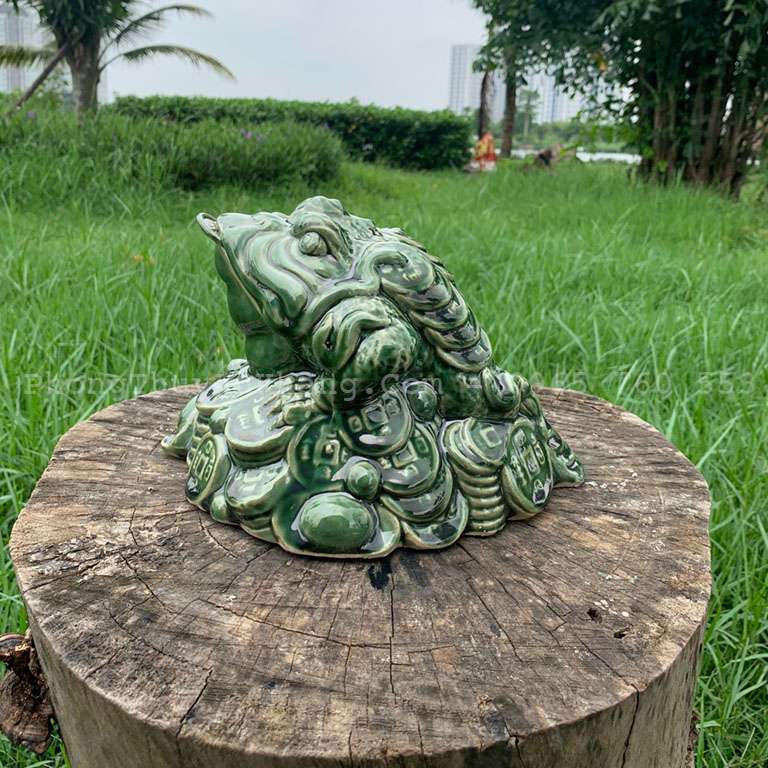 Thiềm Thừ Xanh Ngọc Gốm Sứ Bát Tràng