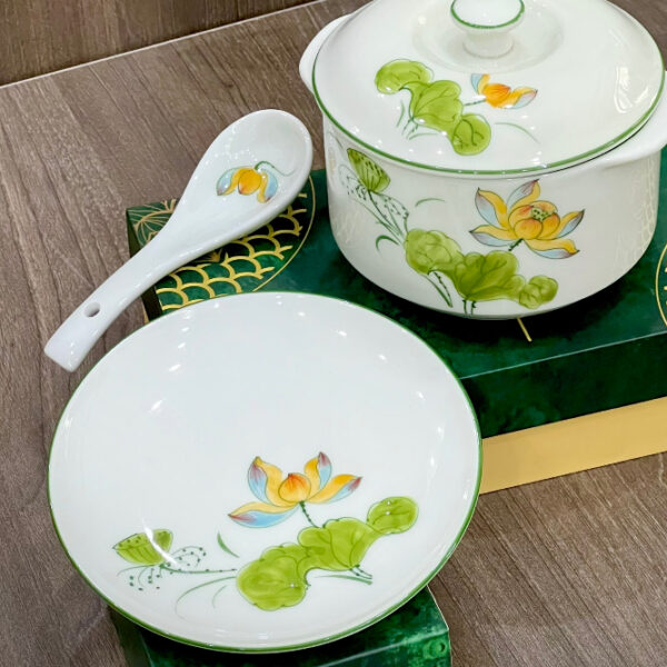 Thố Sứ Chưng Yến Bát Tràng Đựng Thức Ăn Gốm Sứ Bát Tràng Cao Cấp - Phúc Lộc Viên Minh