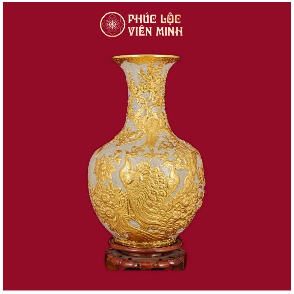 Tỏi Công Danh Dát Vàng Gốm Sứ Bát Tràng