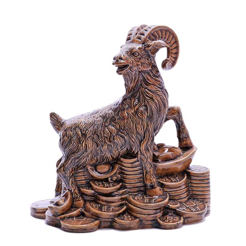 Tượng Dê Trong Bộ 12 Con Giáp - Gốm Sứ Bát Tràng - Phúc Lộc Viên Minh