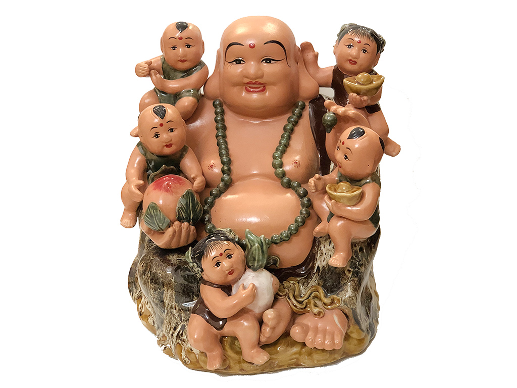 Tượng Gốm Sứ Phật Di Lặc Ngũ Phúc - Gốm Sứ Bát Tràng - Phúc Lộc Viên Minh