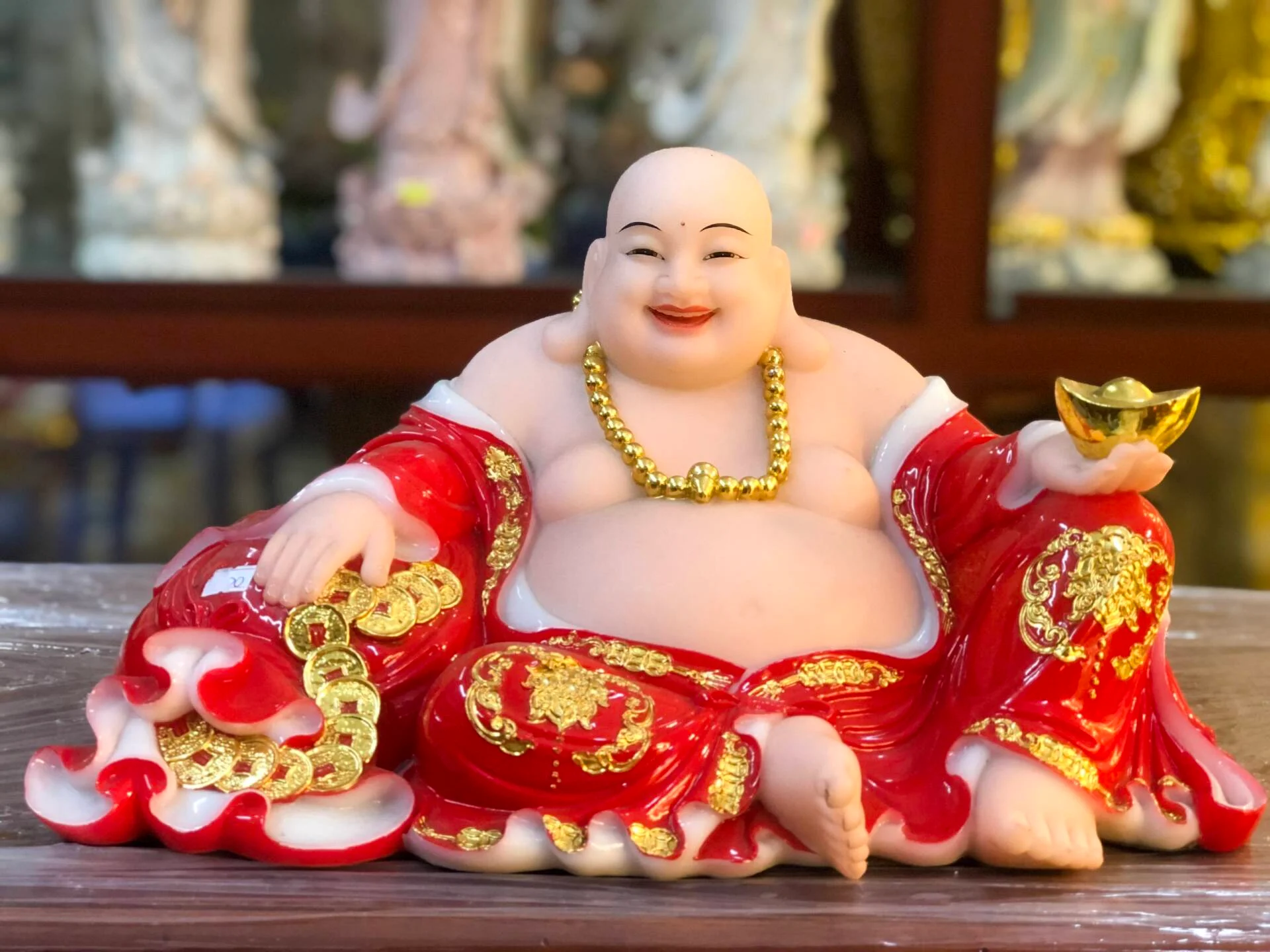 Tượng Phật Di Lặc Phong Thuỷ - Gốm Sứ Bát Tràng - Phúc Lộc Viên Minh
