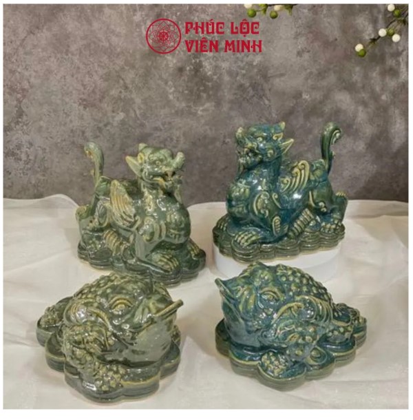 Tượng Phong Thủy Tỳ Hưu Thiềm Thử Kỳ Lân Gốm Sứ Cao Cấp