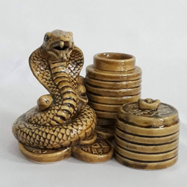Tượng Rắn Trong Bộ 12 Con Giáp - Gốm Sứ Bát Tràng - Phúc Lộc Viên Minh