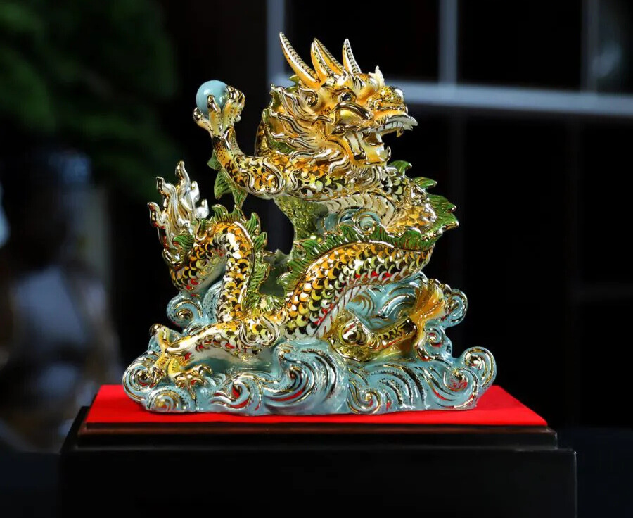 Tượng Rồng Gốm Sứ Bát Tràng - Phúc Lộc Viên Minh
