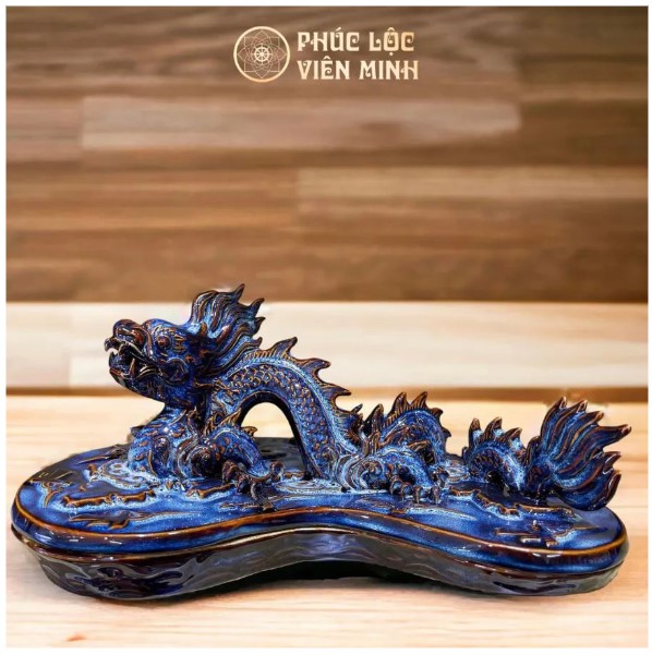 Tượng Rồng Hỏa Biến Thiên Thanh Gốm Sứ Cao Cấp