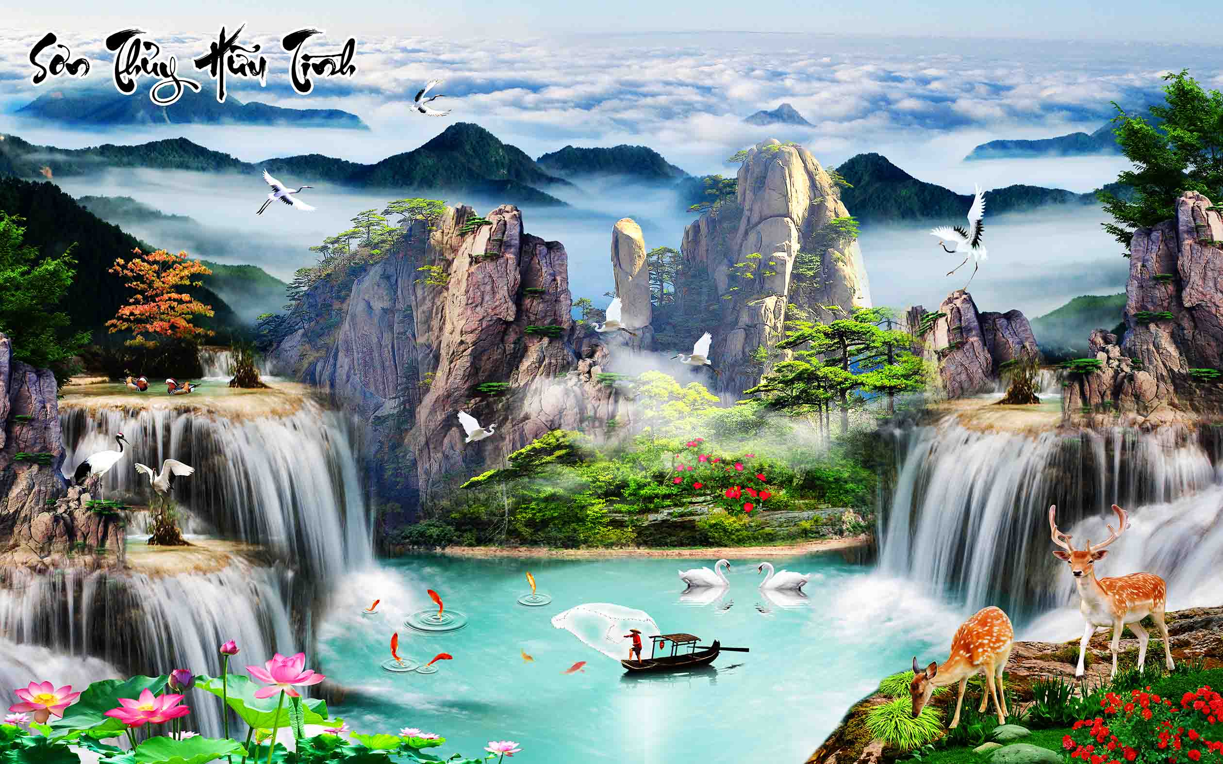 Ý Nghĩa Cảnh Sơn Thuỷ Hữu Tình Trên Gốm Sứ Bát Tràng - Phúc Lộc Viên Minh