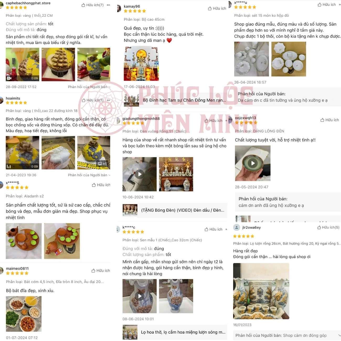 Hộp Đựng Chè Cao Cấp Gốm Sứ Bát Tràng - Phúc Lộc Viên Minh - LD024