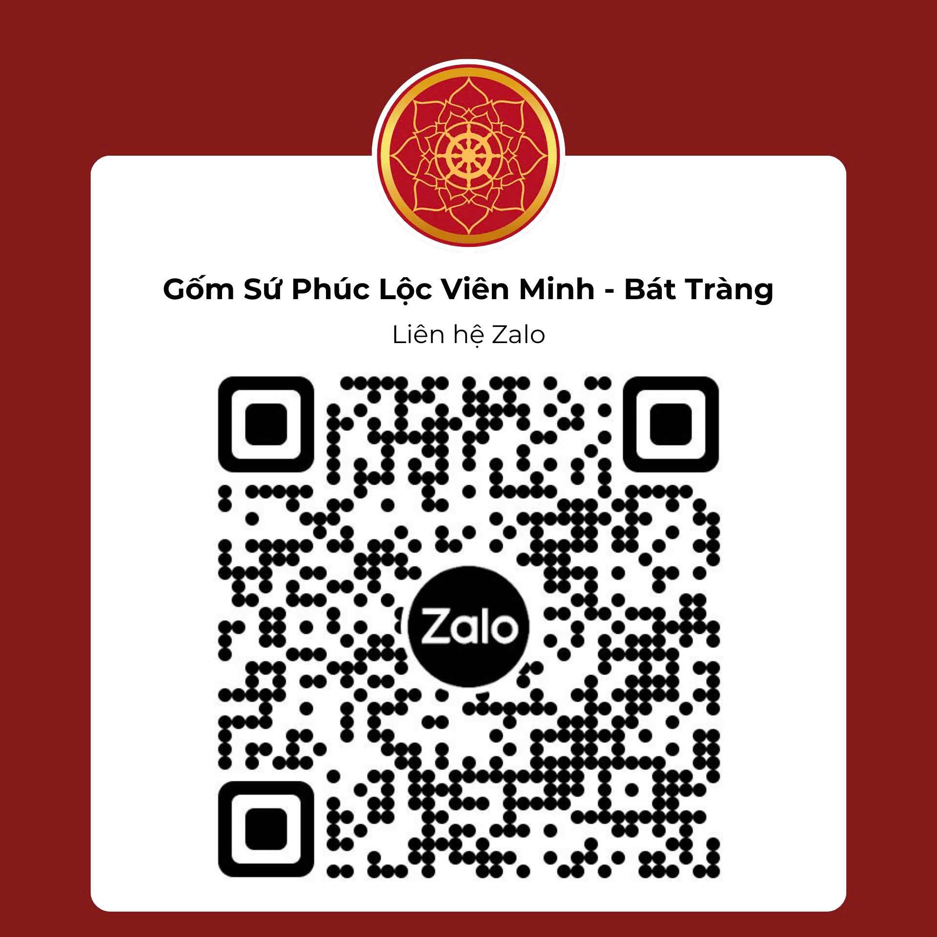 Cốc In Logo Cao Cấp Gốm Sứ Bát Tràng - Phúc Lộc Viên Minh - LD060