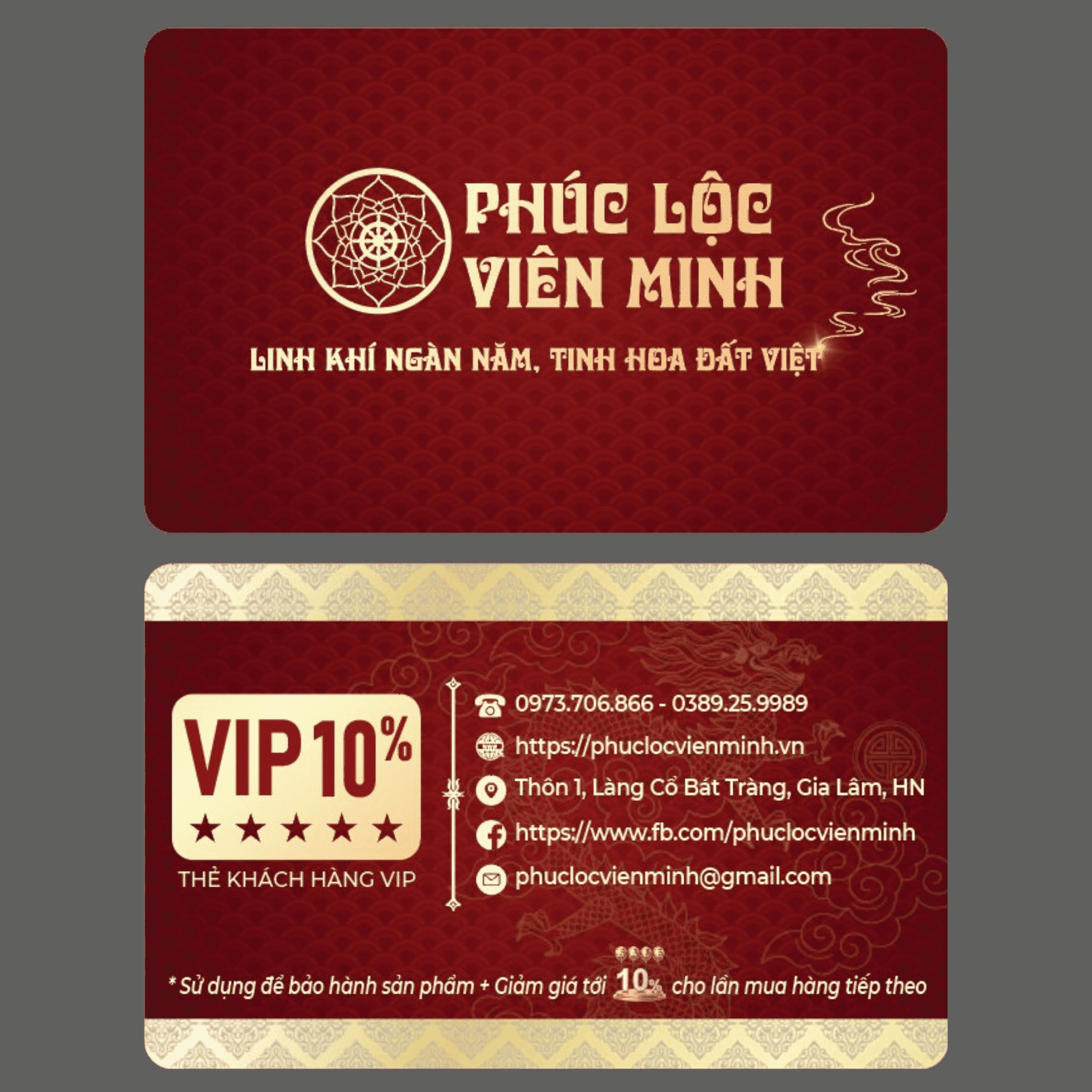 Cốc Phật Thủ Đắp Nổi Cao Cấp Gốm Sứ Bát Tràng - Phúc Lộc Viên Minh